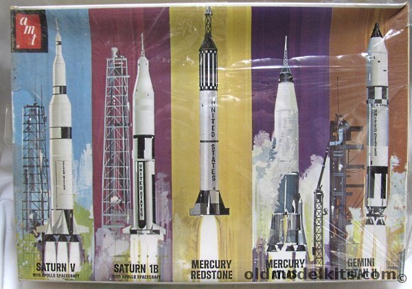 AMT 1/200 Man in Space Saturn V - 1B - Mercury Redstone - Atlas and Titan II with Display, S953-500 plastic model kit